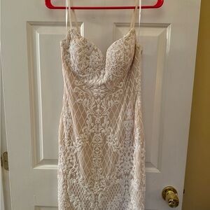 Lulu's Cream Lace Dress